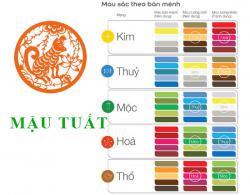 Tuổi Mậu Tuất hợp với màu gì và kỵ màu sắc nào nhất?