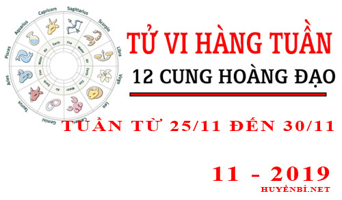 Tử vi tuần mới từ ngày 25/11 - 1/12/2019 của 12 cung hoàng đạo