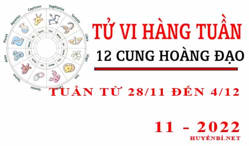 Tử vi tuần mới từ ngày 28/11/2022 - 4/12/2022 của 12 cung hoàng đạo