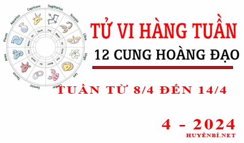 Tử vi tuần mới từ ngày 8/4/2024 - 14/4/2024 của 12 cung hoàng đạo
